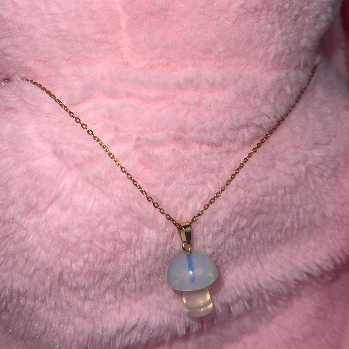 Opal Mushrooms Necklace